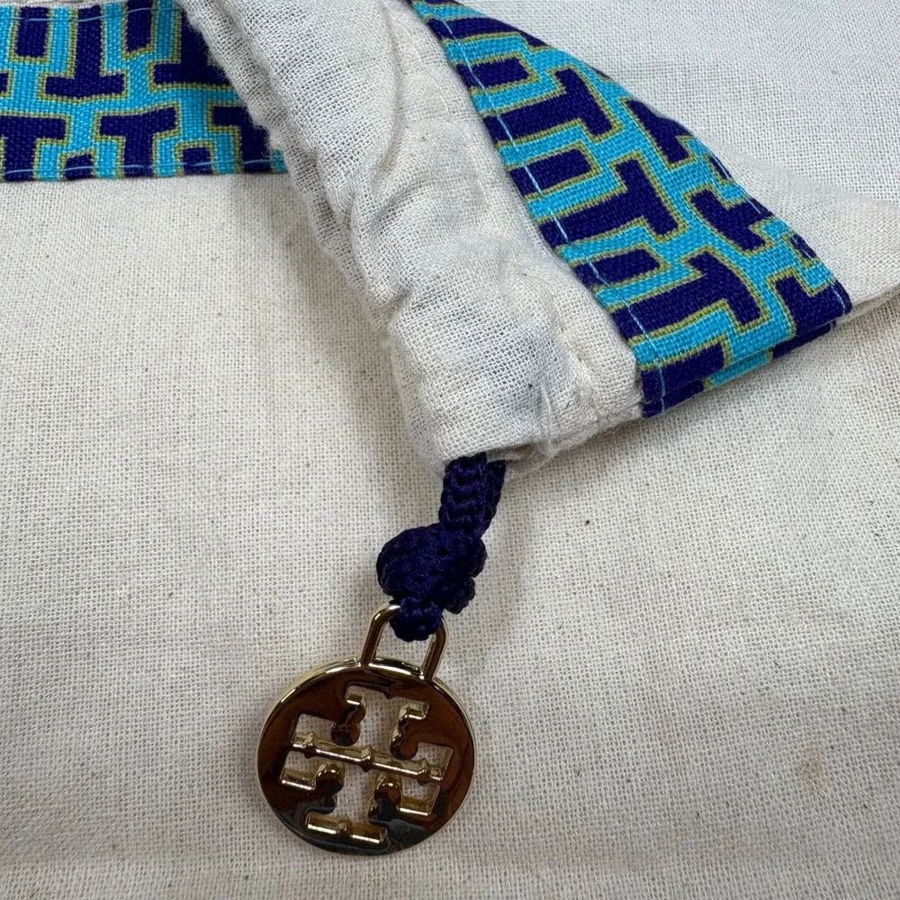 Tory Burch Dust Bags Set‎ of 2 White Canvas Gold Logo Embossed